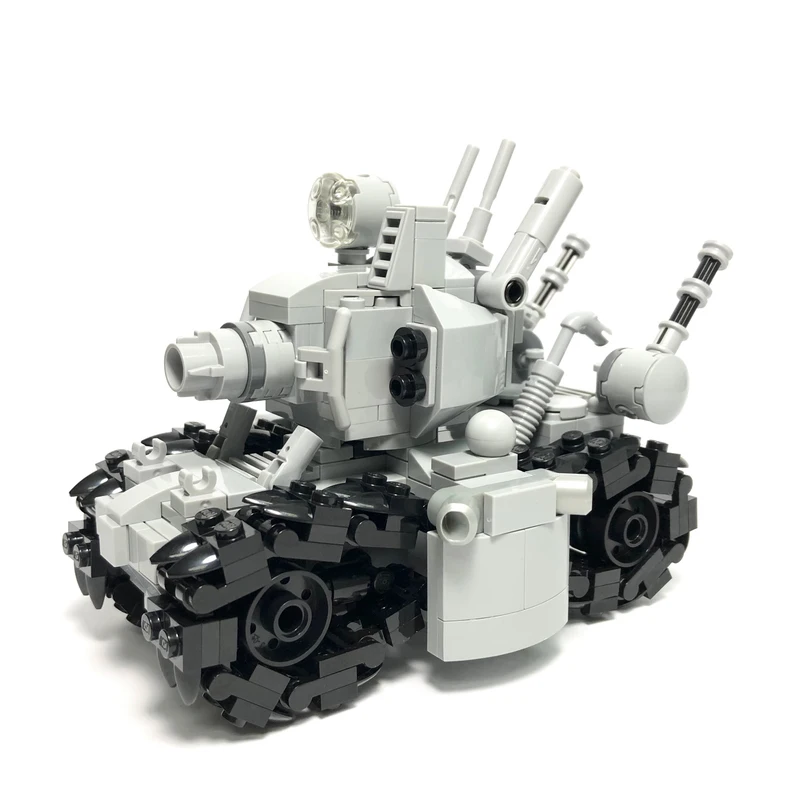 

MOC Классическая игра для сплава, суперколесница 001, танк, строительные блоки, сборные детали, Детская модель, коллекционный подарок своими руками