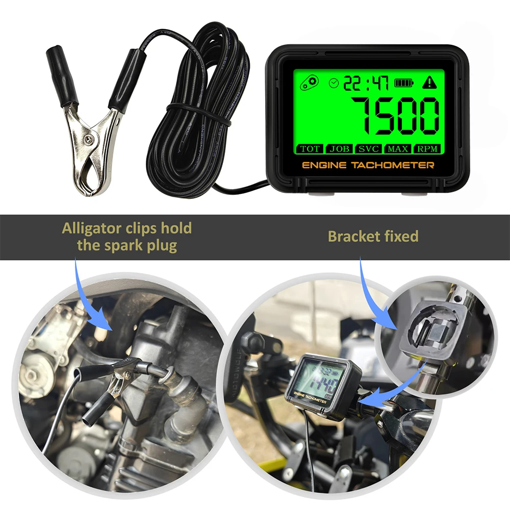 Alligator Digital Tachometer Inductive Hour Meter