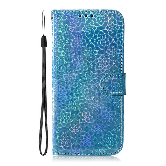 X8 X 8 2022 Protective Case Bling Shiny Laser Glitter Wallet Shell for Huawei Honor X8 Case HonorX8 Flip Cover TFY-LX3 LX2