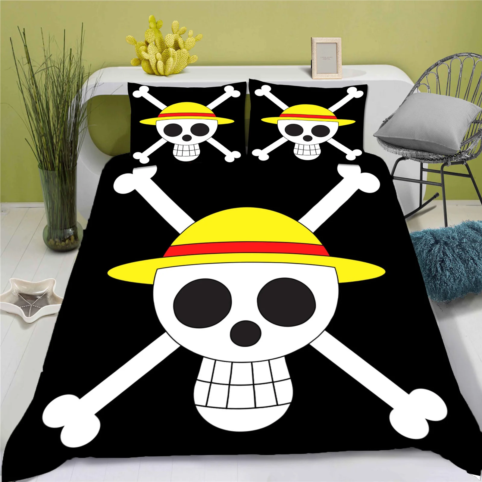 Description Picture 5 of itemMonkey D Luffy Quilt Cover, Cartoon Duvet, Cute Printing, Home Breathable, Children Bedding, Custom Made, Various Sizes Set