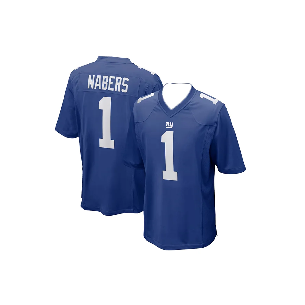 24-25 Adult New York American Football Jersey Rugby Jersey Sportswear Training T-shirt Giants Nabers 1 Number
