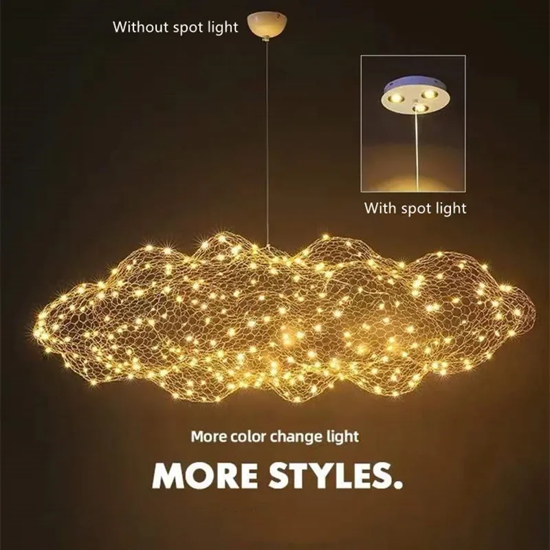 Modern LED Cloud Firefly Pendant Lamp Starry Personality Led Hanging Light Mall Bar Restaurant Art Designer Indoor Luminaire