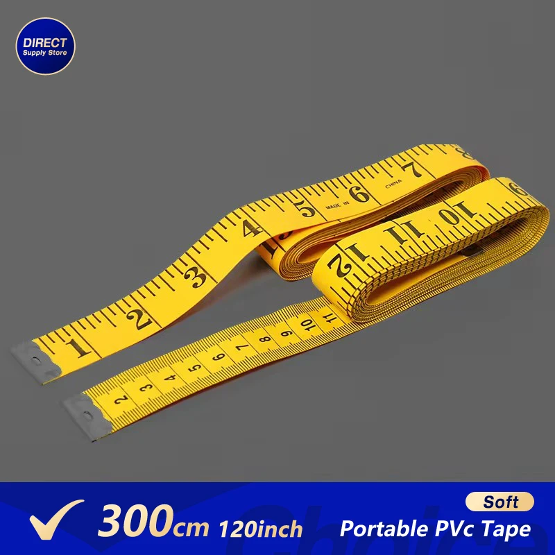 300 Cm 120 Inch Portable Soft PVC Tape 3m Leather Ruler Body Height Scale Measuring Retractable Analysis Instruments Tool