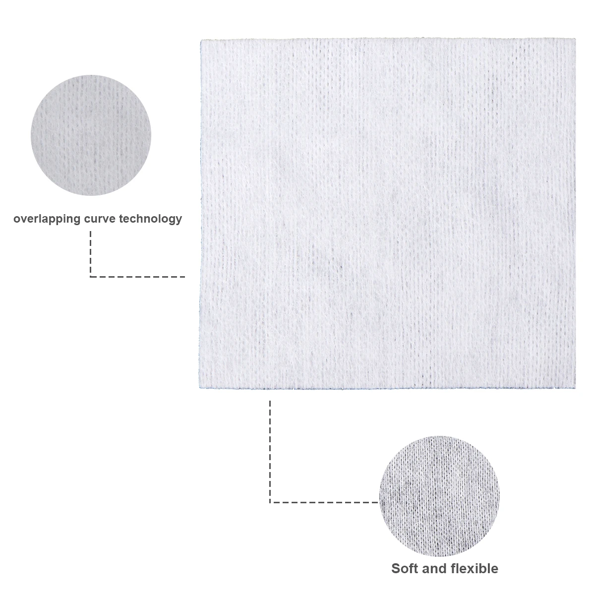 Cotton Face Wipes 300pcs White Non-Woven Lint-Free Cotton Paper Wipes Makeup Tools NonWoven Gauze Sponge Used For Wound Care Cotton Makeup Wounds