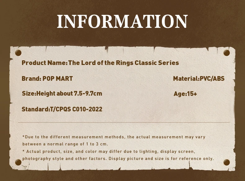 Pop Mart Lord of the Rings collectible blind box figurines