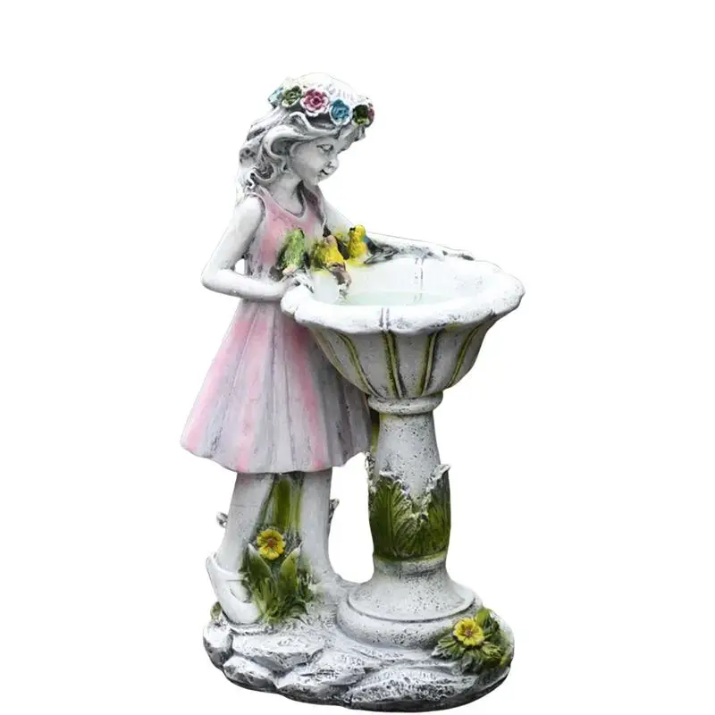 

Solar Fairy Garden Statues Resin Garden Sculpture Elegant Water Resistant Solar Fairy Garden Statue For Housewarming Christmas