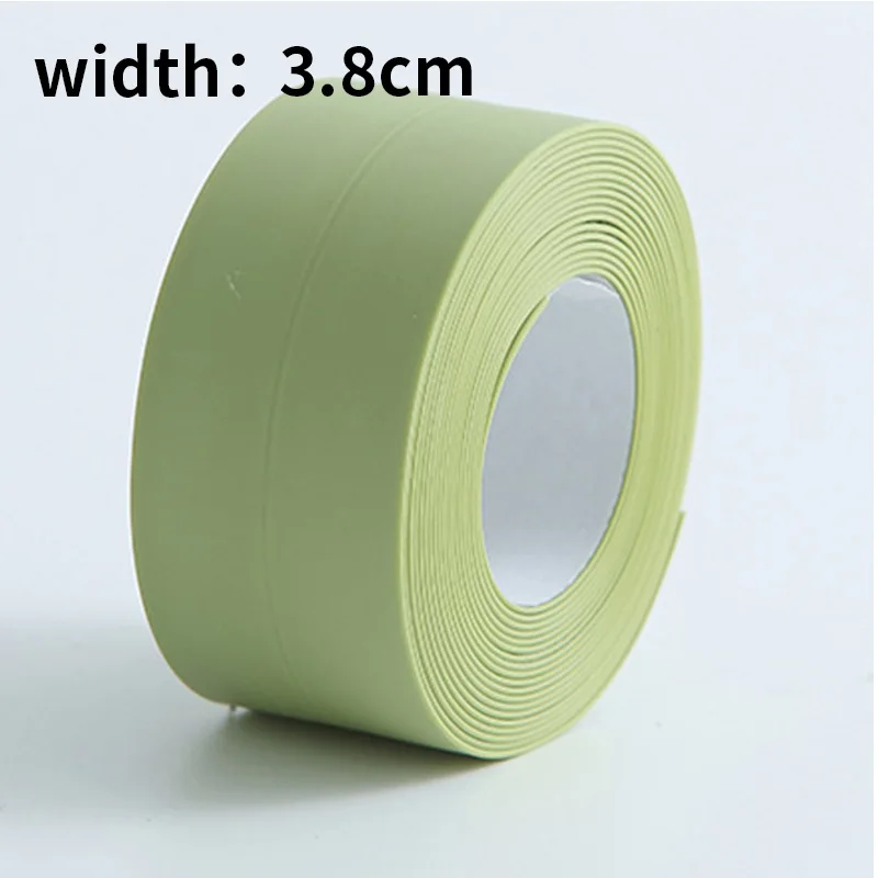 2021 New Bathroom Kitchen Shower Sink Bath Sealing Strip Tape Caulk Strip Self Adhesive Waterproof Wall Sticker Sink Edge Tape 