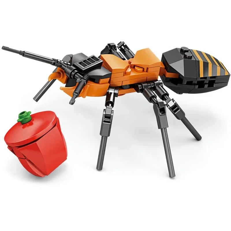 Creative Building Blocks Insect Model Bee Dragonfly Ant Mantis Children's Assembled Toys Interesting Animal Ornaments Gifts Kids