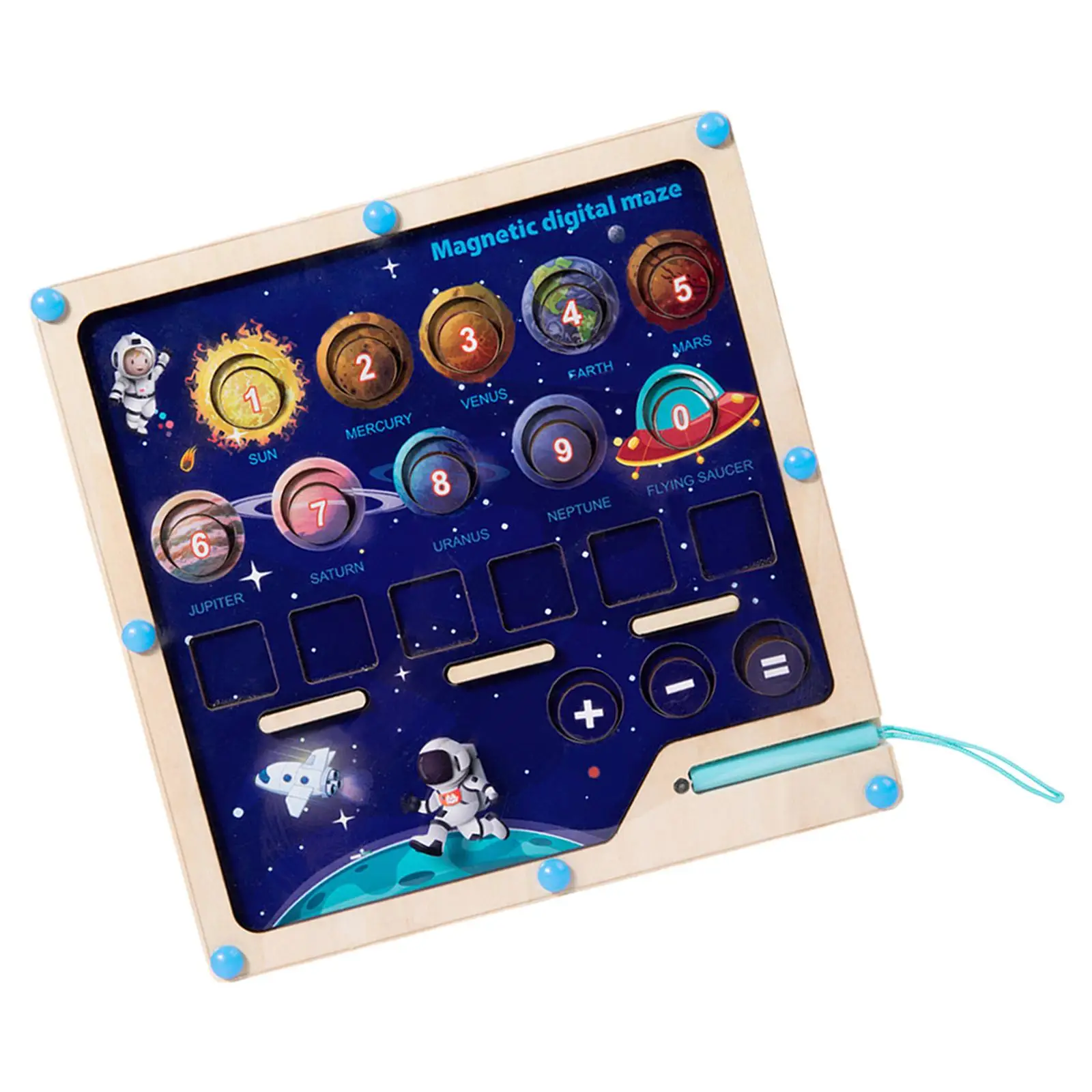 

Wooden Magnetic Number Maze Game Fine Motor Skill Travel Toys Educational Toys Math Games for Preschool Kids Holiday Gifts