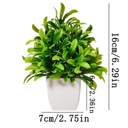 Artificial Potted Greenery for Home and Office Decor (Arhat grass)
