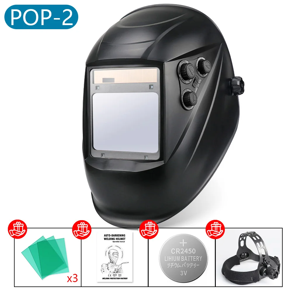 miller tig torch 100*97mm Welder Mask Large View Auto Darkening Welding Helmet True Color DIN4/5-9/9-13 1/1/1/2 Upgrade Helms for Grinder Cutting welding rods Welding & Soldering Supplies