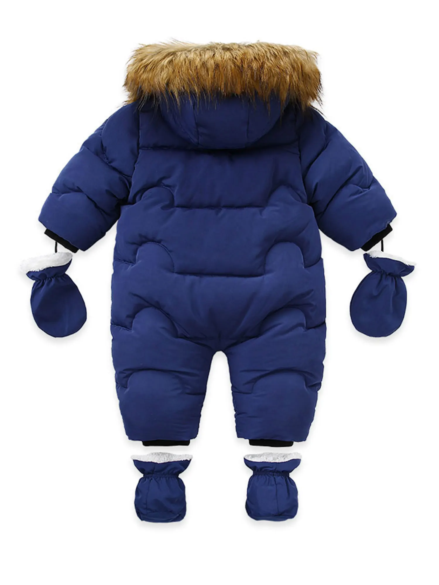 

Детский зимний комбинезон унисекс, куртка-пуховик с капюшоном, комбинезон, удобная одежда с варежками