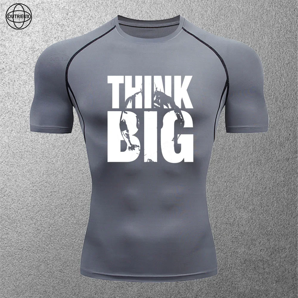 Summer Outdoor Running Breathable T-shirt Quick-drying Compression Top Men's Gym Fitness Jiu-Jitsu Training Short-sleeved S-3XL