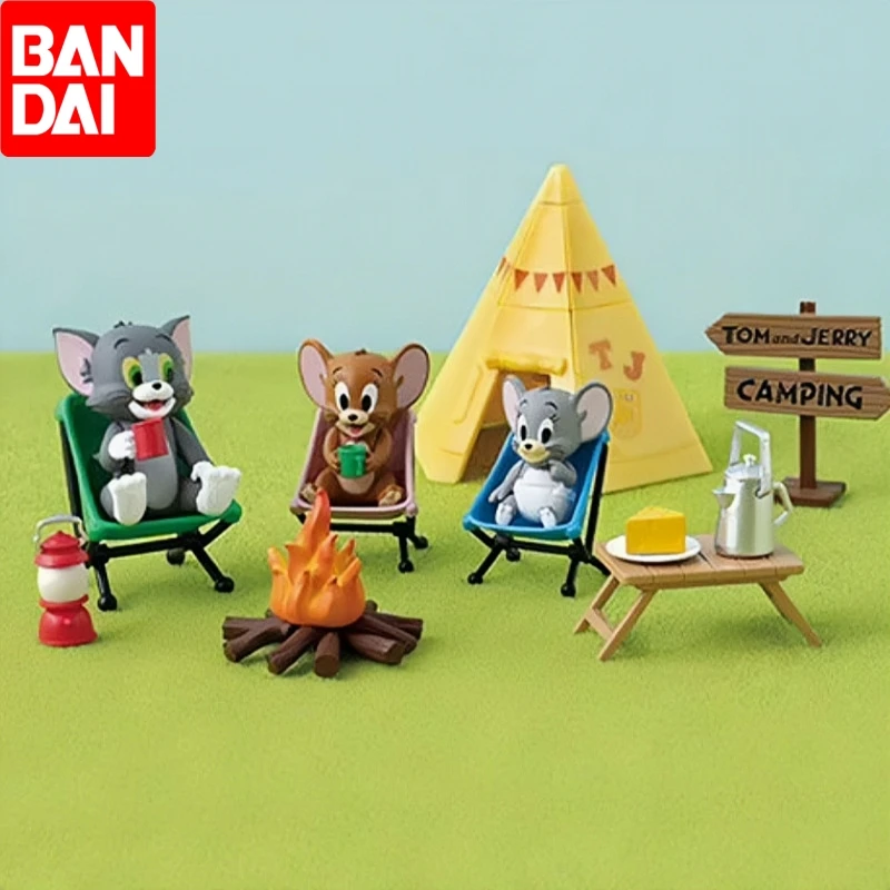 Disponibile Bandai Tom E Jerry Tom Jerry Taffy Camping Camping Series Modello Gashapon Fatto A Mano Spot Regalo Di Festa Genuino