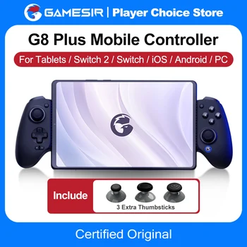 GameSir G8 Plus Gamepad per Nintendo Switch 2/1, Steam, PC, Controller per Telefono, iOS, Android, Joystick con Effetto Hall e Grilletti Analogici