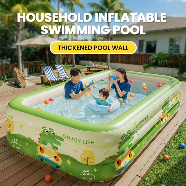 Piscine gonflable amovible pour enfants et adultes, grande piscine intérieure/extérieure, baignoire de jardin, jouet aquatique, cadeaux de fête 1