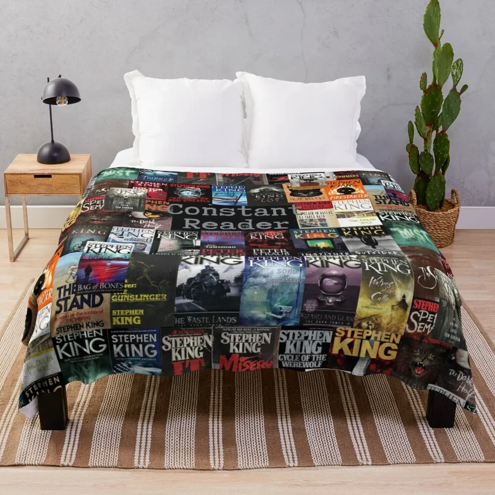 Stephen King Copertine Per Libri, Lettore Costante Coperta In Peluche Morbida Grande Per Bambini Coperte Per Divani Giganti