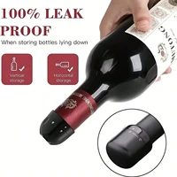1pc Black Domestic Kitchen Sealing Red Wine Bottles Stoppers Mini Preservation Spin Leak Proof Wine Champagne Stoppers Cap 2