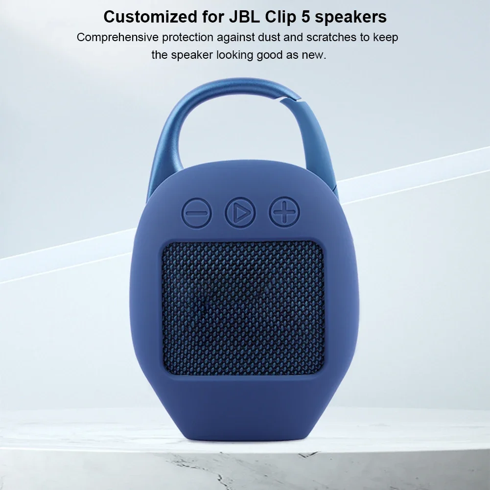 Silicone Cover Case For JBL CLIP5 Portable BT Speaker Protective Skin Shockproof Soft Carrying Case Speaker Shell Accessories