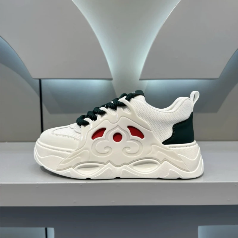 

2024 Trend Men's Sneakers White Height Increasing Breathable Mesh Sport Shoes for Women Casual Outdoor Walking Female Shoes