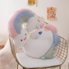 Soft Plush Rainbow Throw Pillow Stuffed Heart Pumpkin Hug Cushion Unicorn Plush Toy Massage Pillow for Girl Bedroom 5