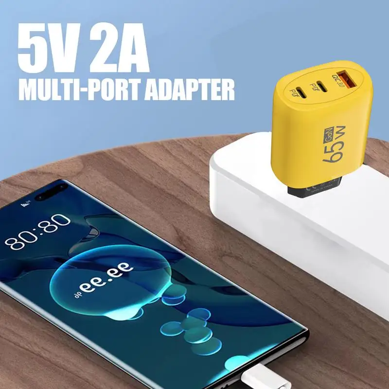 Wall Plugs Fast Charging Block 2 Amp USB Wall Charger Block 12W Type C Fast Charging Block Plug Outlet Splitter For Mobile