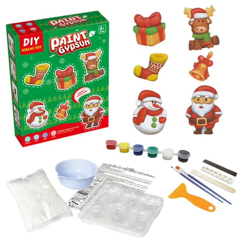 Gypsum Painting Kit, Arts And Crafts For Kids Ages 3-5 6-8 8-12, Diy Scrawl  Toys Stem Projects For Boys Girls Birthday Christmas Gifts, Paint Your Own  Ceramic Magnets