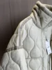 Quilted coat for women ETJ 2024traf QUILTED JACKET WITH TIES new beige drawstring high neck pocket clip cotton jacket for women 3