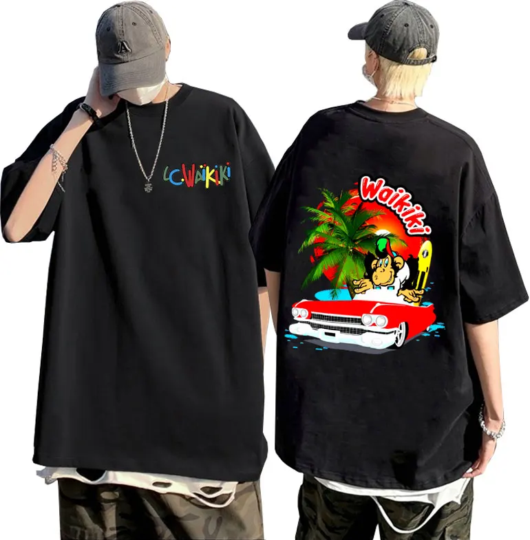 

Resort Style Lc Waikiki Monkey Graphic T-shirt Men Fashion Casual Crewneck T Shirts Male Oversized Streetwear Unisex Funny Tees