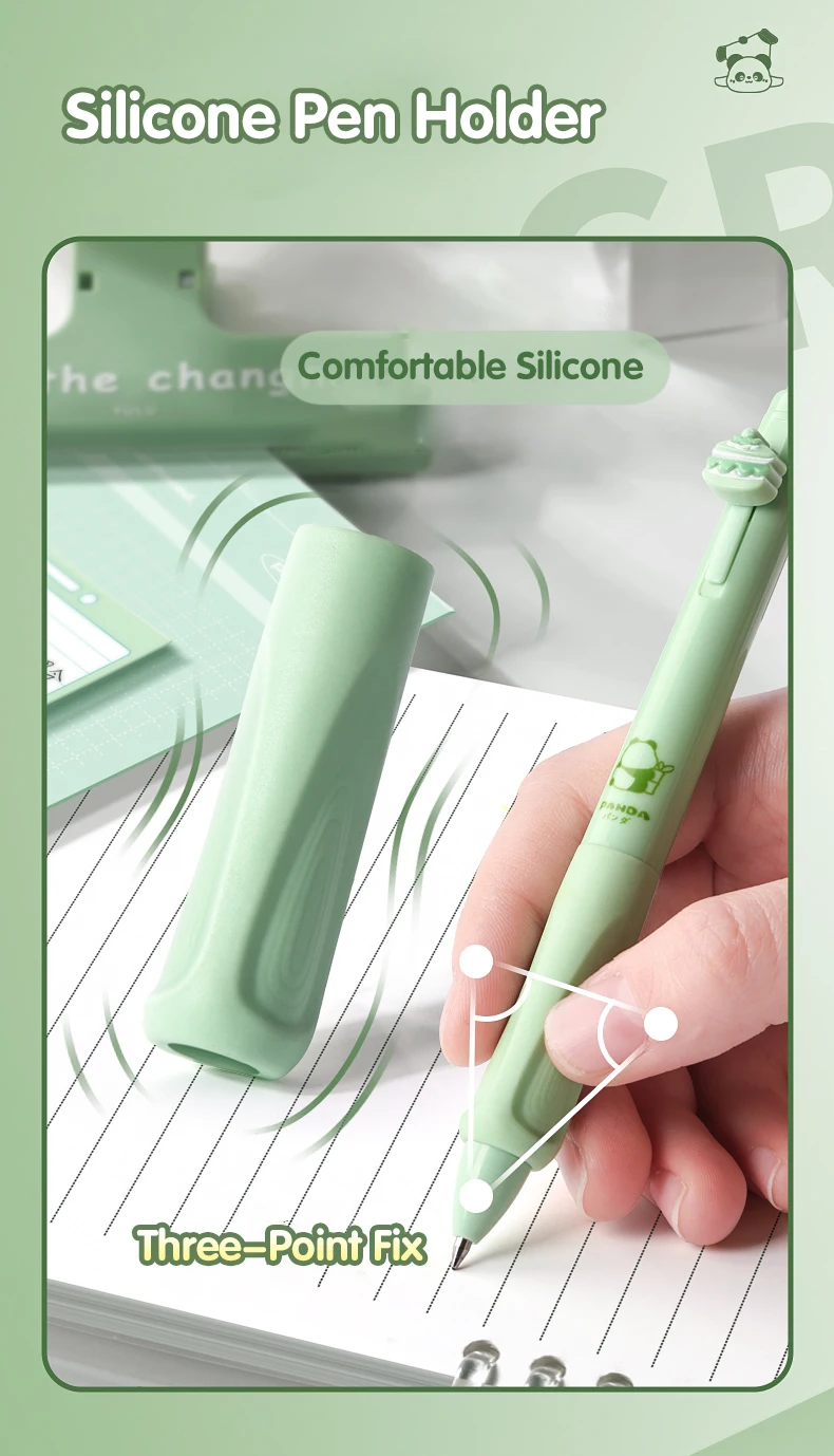4PC Löschbaren Stift Neutral Stift Cartoon Hülse Moyi Taste Stift Aufrechte Haltung Thermische Radiergummi Hohe Ästhetische Wert Drücken Schutz – Detail 3