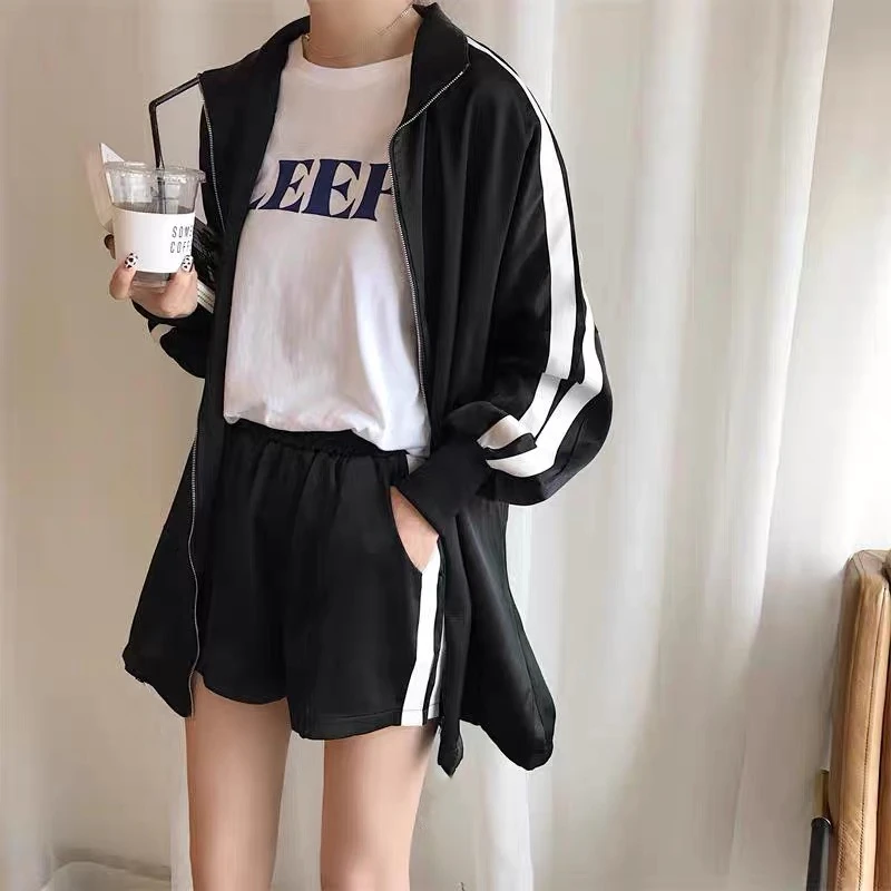 Thin jacket black + black matching pants