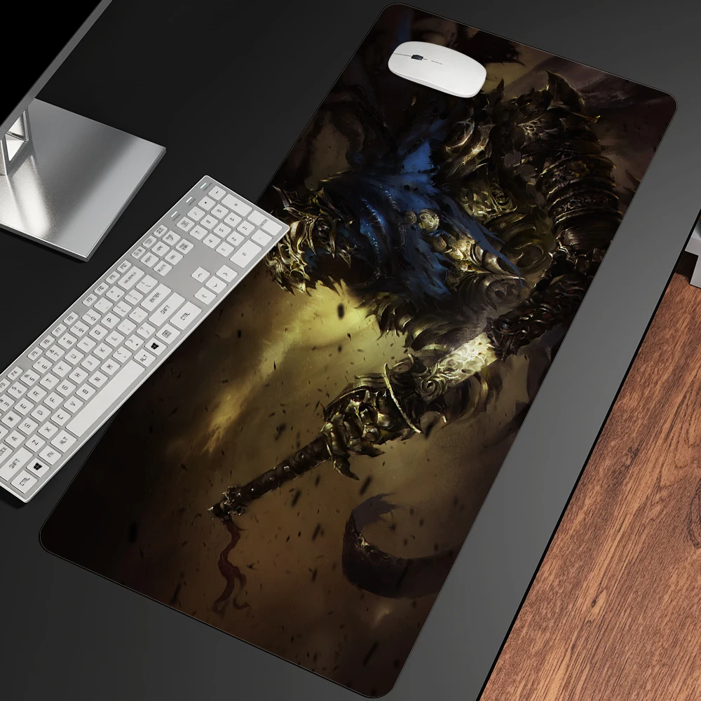 thumbnail image 1 of Alfombrilla de ratón XXL de Anime Dark Soul, alfombra con diseño de paisaje, alfombrilla grande para escritorio de juegos, alfombrillas de ratón con borde de bloqueo con impresión HD, 1 of 5