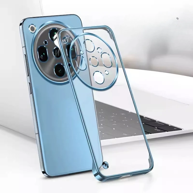 Ultra Plating Frameless Slim Transparent Hard Bumper Phone Case
