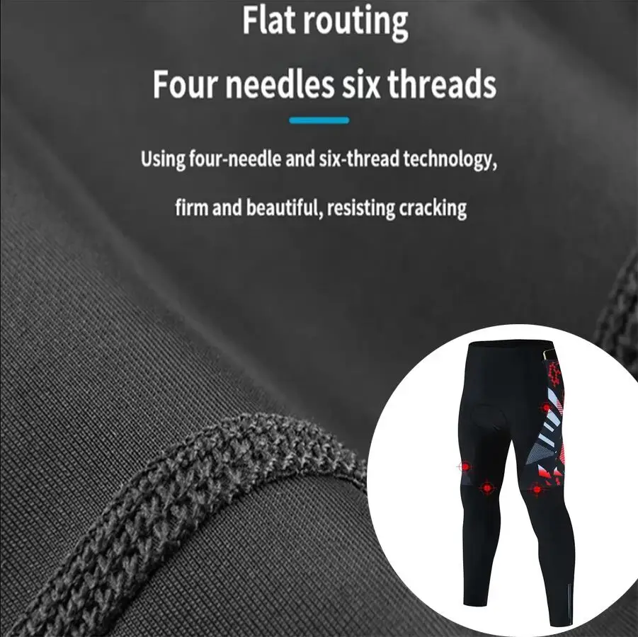 Cycling Pants Cycling Bib Pants 3 Pocket Spring Autumn Cycling Pants Men PRO Bike Cool Breathable Cycling bib Pants Quick Dry Bike Tight MTB Waterproof
