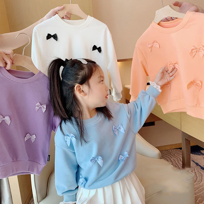 sweatshirt kid from vine Girls' Sweater 2022 New Autumn Tops Children's Clothing Spring  Loose Long Sleeves Clothes Girls Fashion Kids Outfit Girls Coat free children's hoodie sewing pattern