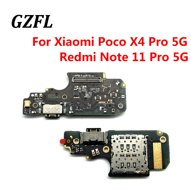 

New Original For Xiaomi Poco X4 Pro / Redmi Note 11 Pro 5G USB Charging Port Mic Microphone Dock Connector Board Flex Cable