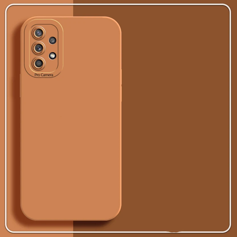 A13 23 33 53 73 Terre Tons Couleur Silicone Souple Téléphone étui pour samsung Galaxy A53 A73 A33 A13 A23 4G 5G 2022 A32 A52 A72_voghion.com