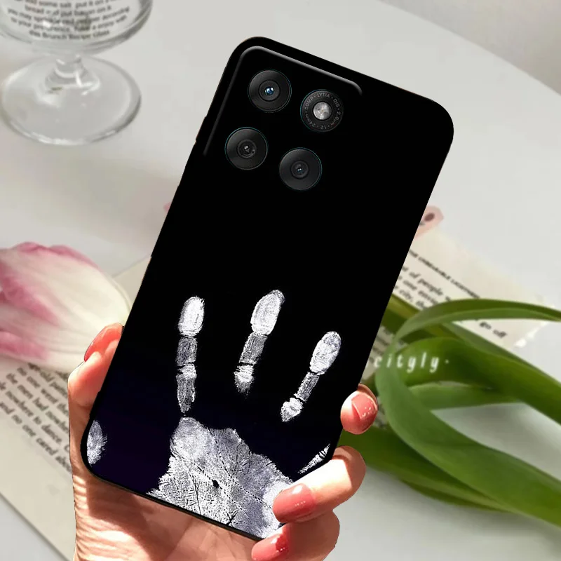 Sleek Black TPU Silicone Phone Case - Fashionable Edge Series Back Cover