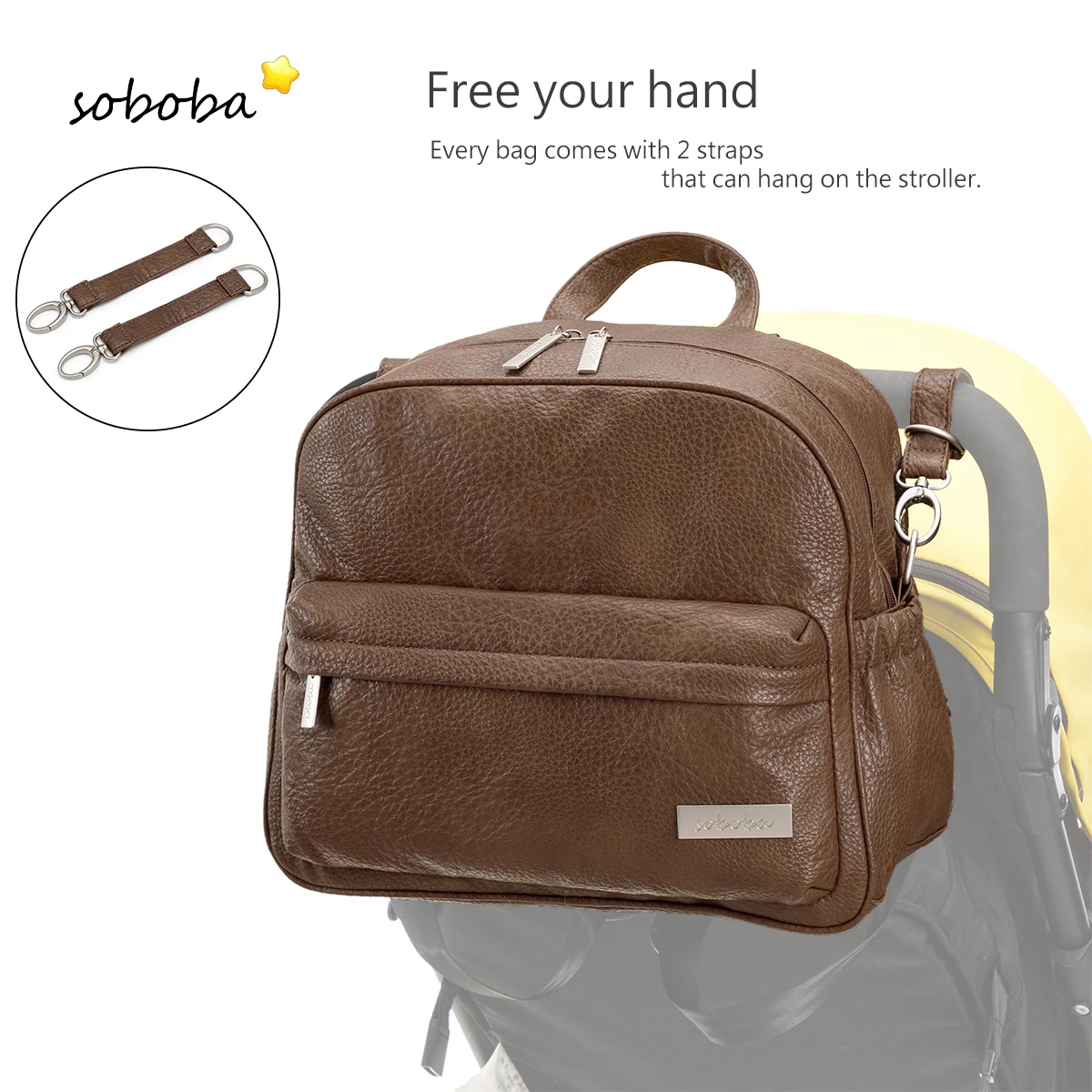 Fashion Diaper Bag for Newborn Baby Waterproof Light Weight Protable Mommy Diaper Backpack for Quick Outing Nappy Changing Bag 4