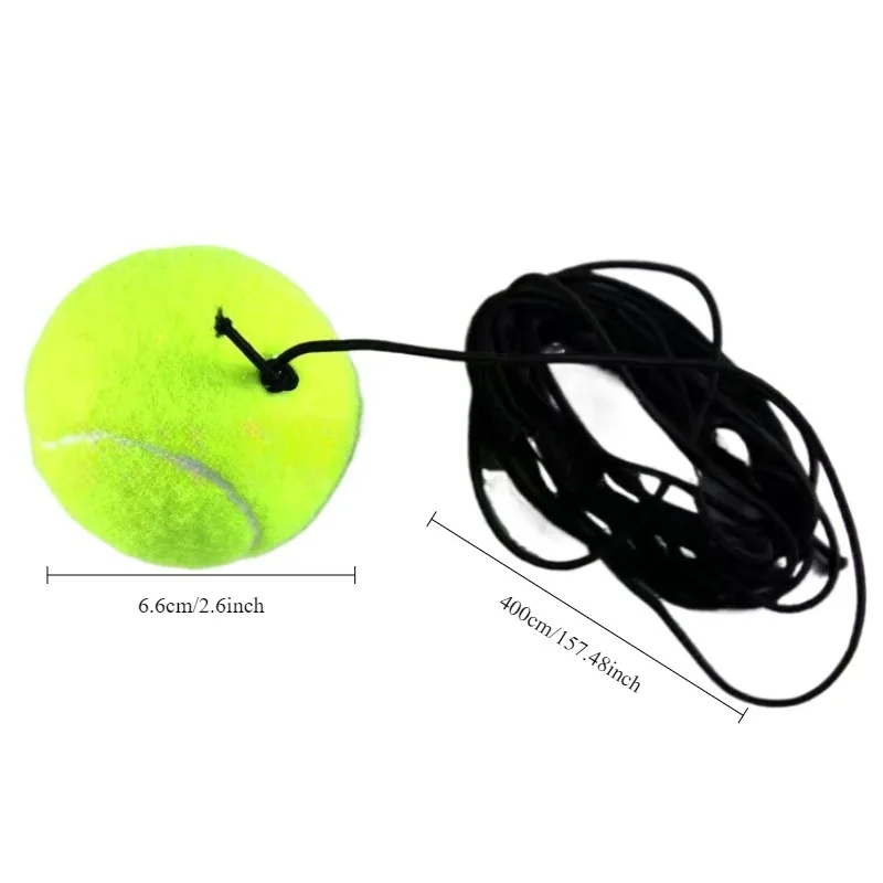 1/3Pcs professional tennis training ball with elastic string bounce ball rebound practice with 4m elastic rope for beginner