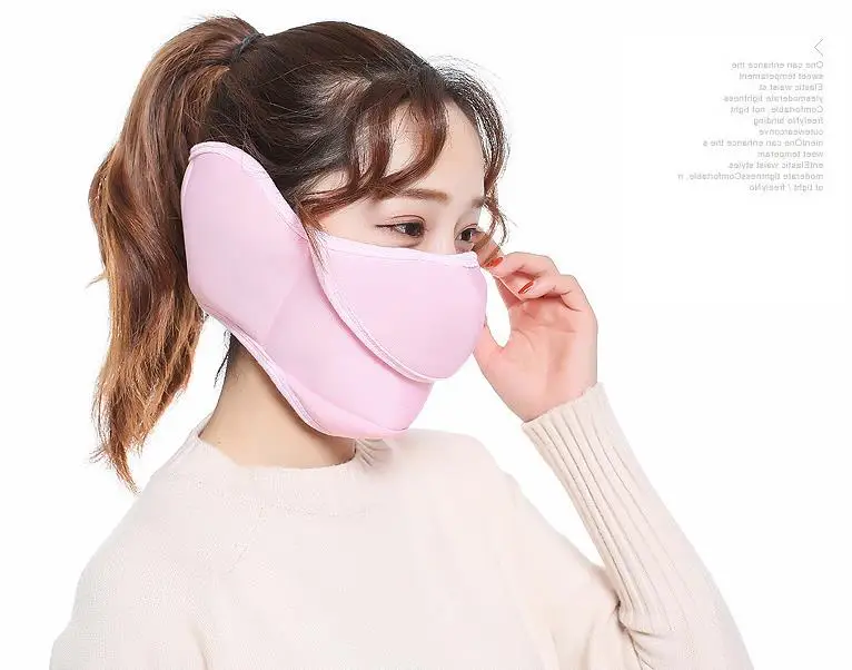3 d design warm winter cover 2 in 1 mask thickening female cycling wind protective cover mouth male breathable easy breathing