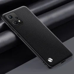 Luxury PU Leather Silicone Full Protection Phone Case - Elegant and Durable Cover for Realme 9 Pro (Matte Black)