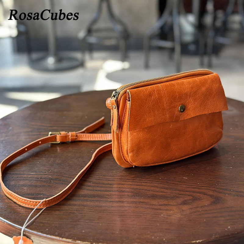 

Women Summer Mini Bag 2023 New Real Leather Simple Solid Color Versatile Small Shoulder & Crossbody Bags