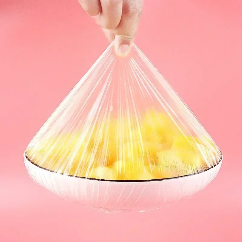 Food Cover 200 Pieces Food Bags Disposable Food Cover Plastic Wrap Fruit Bowl Cup Lid Store Kitchen Plastic Bag Storage Organization Home Plastic Food Storage Bags Plastic Food Cover Food Storage Bags Food Storage Lids Plastic Packaging Bags