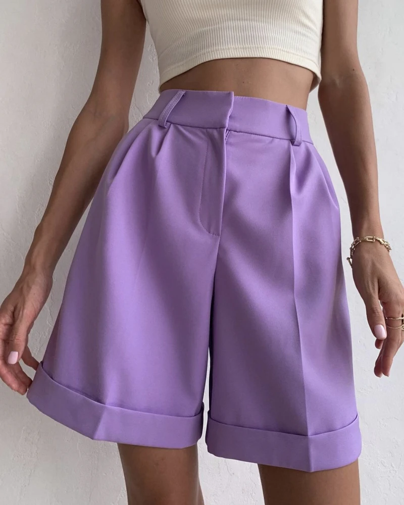 Blessyuki Summer season Excessive Waist Shorts Pants Ladies 2022 New Informal Unfastened Elegant Workplace Pants Feminine Korean Stable Delicate Straight Pant 56 Sd5e12d7ac8d148fda6193b70e5c5a6b06