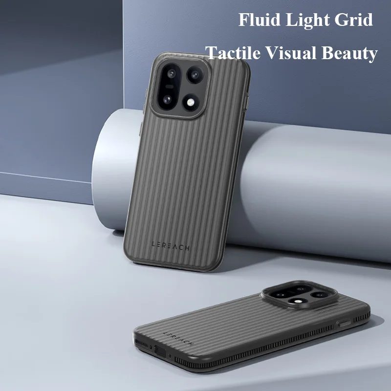 Lereach Corrugated Matte Anti-Slip Slim Phone Case - Fingerprint-Resistant with Multi-Color Options
