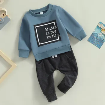 Baby Boy 2PCS Letter Pullover Set 1