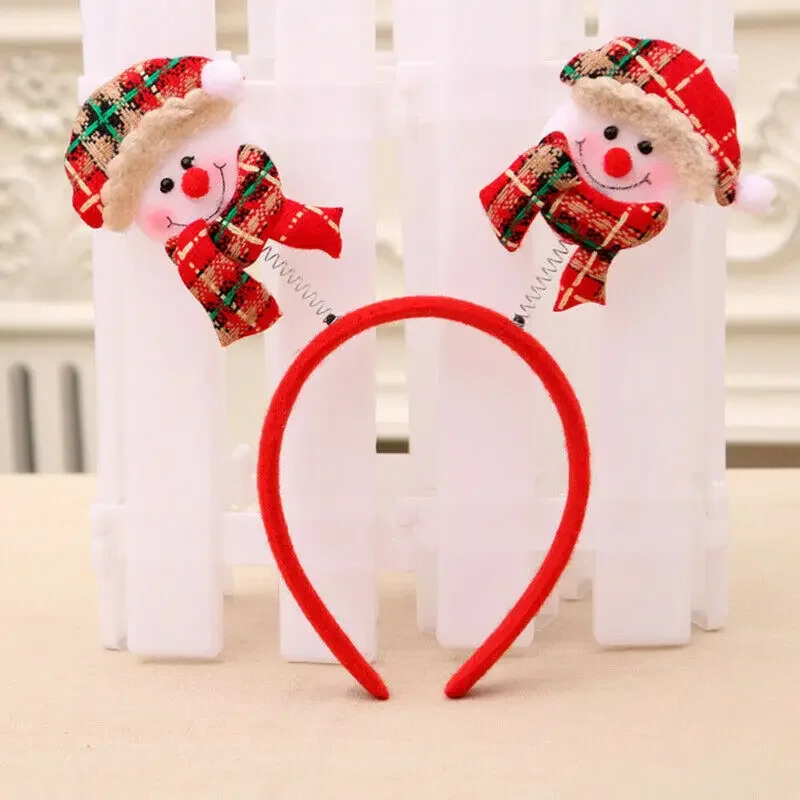 1pcs Christmas Headband Santa Xmas Hair Band Clasp Headwear Head Hoop Party Hairband Funny Head Hoop Christmas Supplies Decor