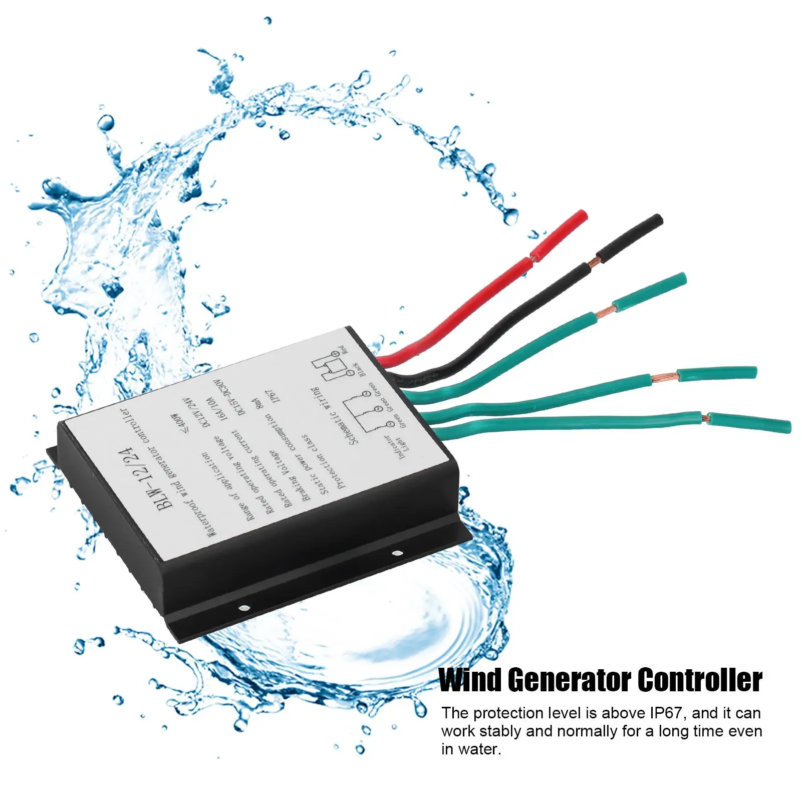 12/24V 400W Waterproof Wind Generator Controller-Battery Charging Regulator for Wind Turbines