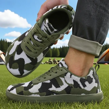 أحذية بدون قطرة واسعة حافي القدمين للرجال في الهواء الطلق قابلة للتنفس أحذية رياضية كبيرة للجري عصرية شبكية أحذية مشي غير رسمية رائجة البيع 3